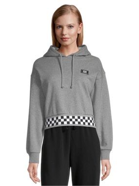 Vans Women's Boom Boom 88 Cropped Hoodie, Cotton Blend, Oversized